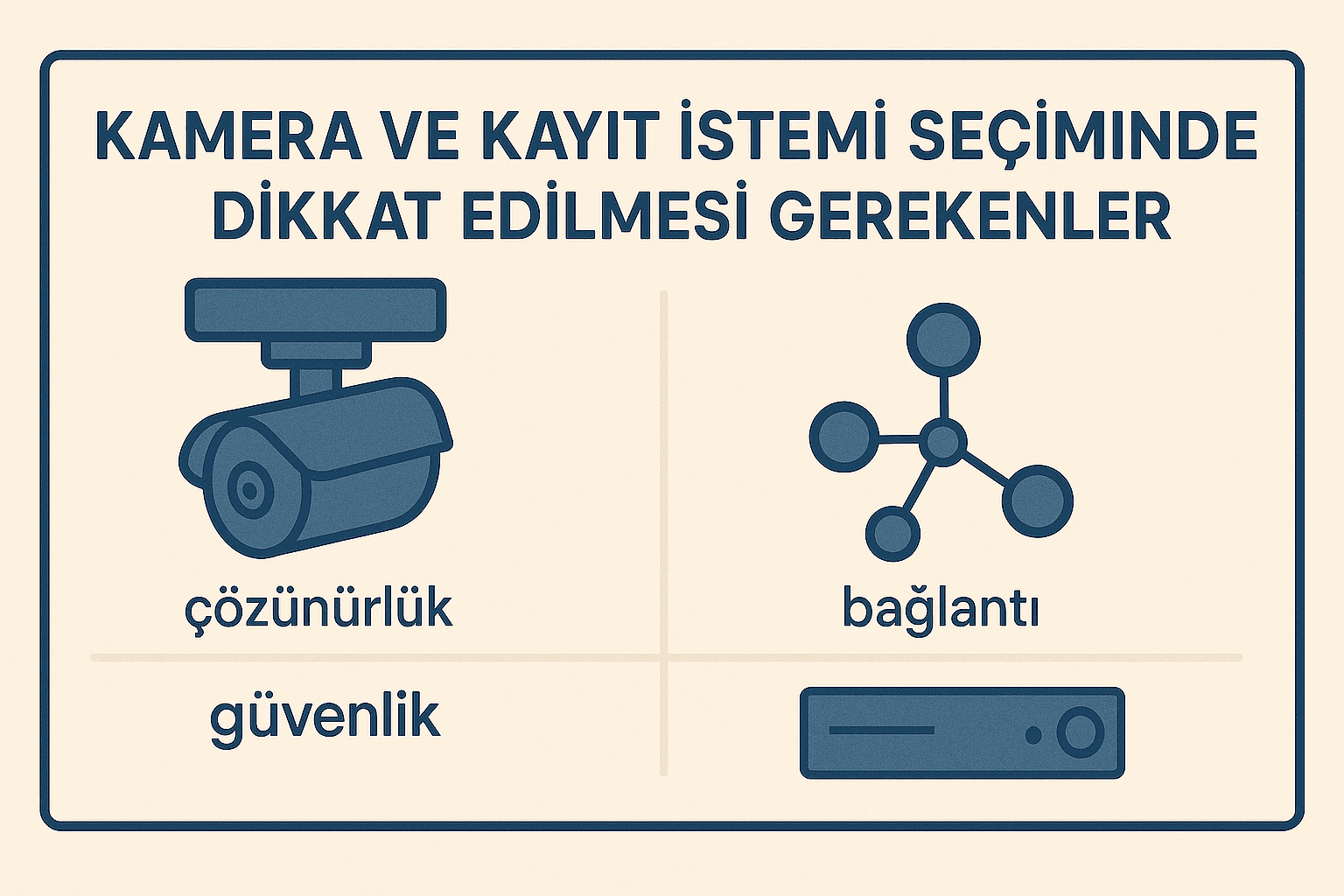 Kamera ve Kayıt Sistemi Seçiminde Dikkat Edilmesi Gerekenler